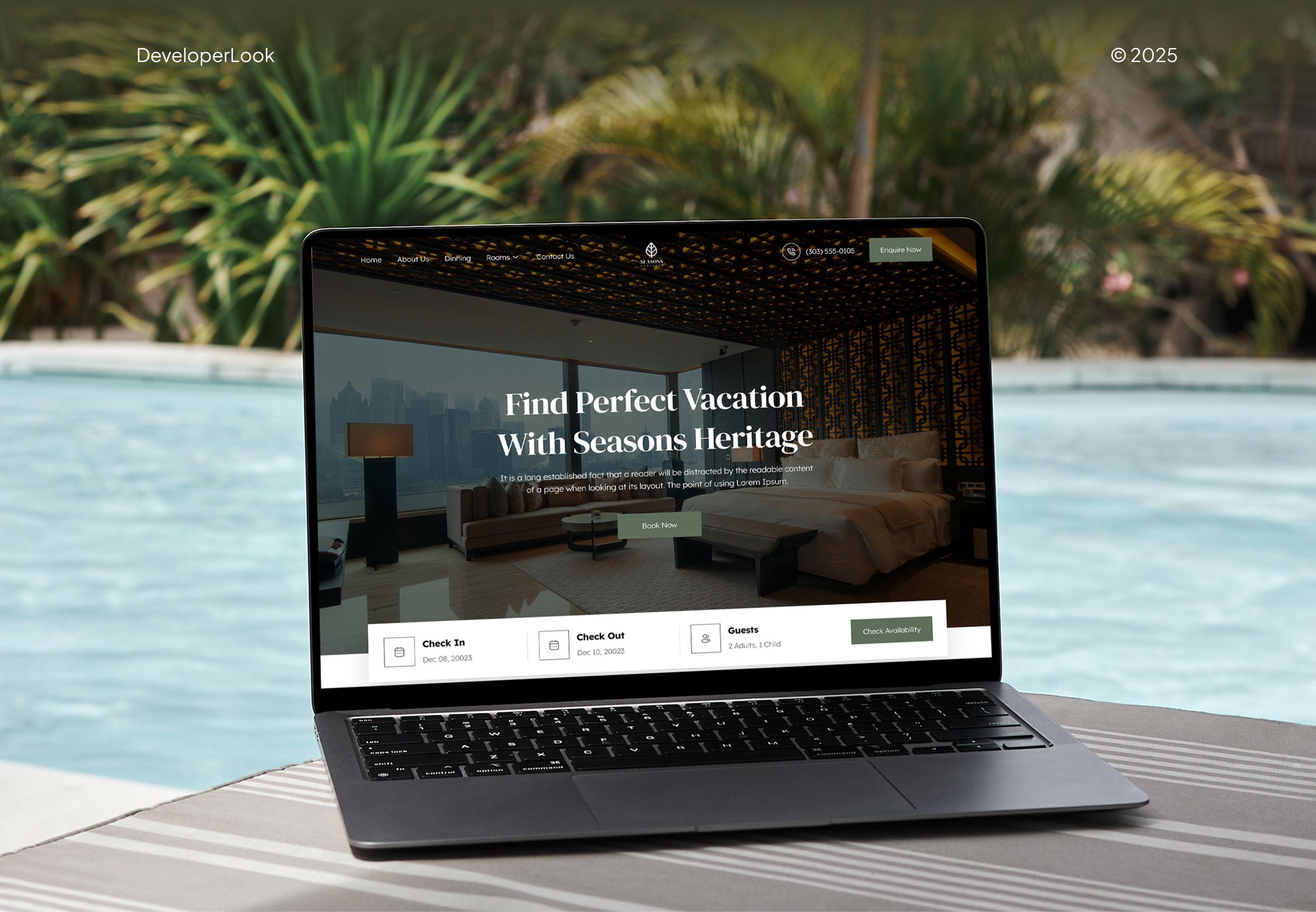 Seasons Heritage vacation Rental Website Design