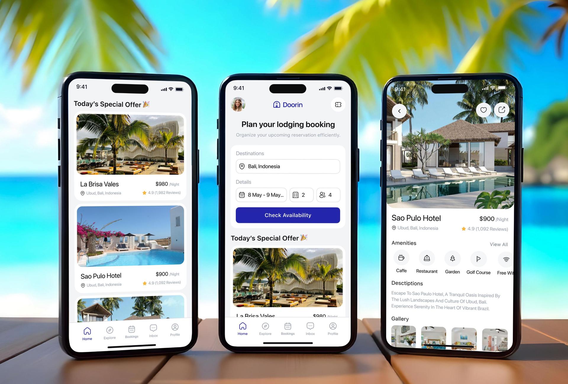 Doorin vacation rental mobile App Design