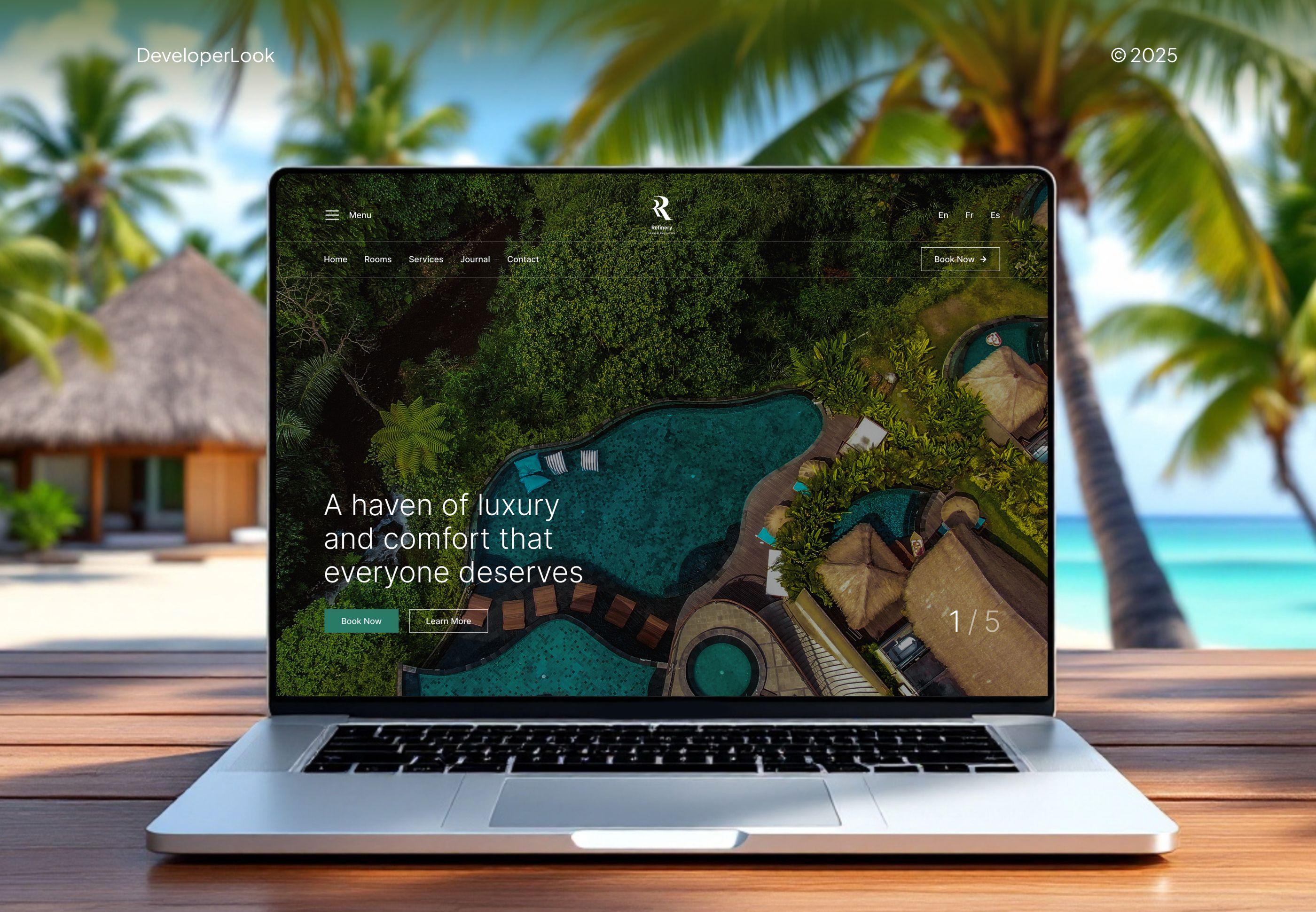 Refinery Resort vacation Rental Website Design